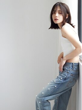 ラフィスヘアー サンティエ 広島駅前店(La fith hair santie) 【La fith】ぱつっとボブ×アッシュブラック