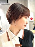 30代40代大人女性/前髪ありショートボブ/ショートヘア/髪質改善