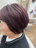 アメイジングヘアー 中沢店(AMAZING HAIR)&nbsp;まるみショート/ひし形ショート/ピンクカラー/ブリーチなし/小顔