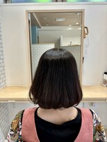 キュウ トゴシコウエン(CUE TOGOSHI-KOEN)&nbsp;フェミニンボブ/内巻きワンカールボブ/30代20代前髪ぱっつん