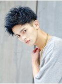 グロスネイビーモヒカン　ソフトツーブロック