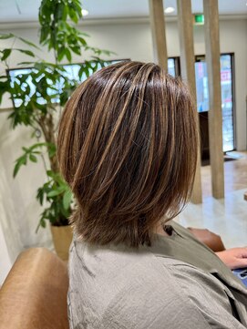 ジェービーヘア 稲毛(jb hair) 白髪ぼかし/ハイライト/ショート/ショートボブ/ベージュカラー