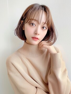 クラン 岡本(Chlan) 耳掛けワンカールボブ☆透明感アッシュブラウン