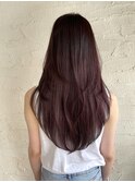 大人可愛いダブルカラーパープルブラックミニウルフ丸みショート