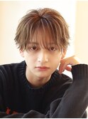 ハイトーンカラーグレージュカラーフェザーパーマ韓国ヘアメンズ