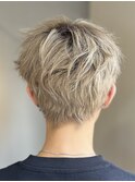 メンズカット、ミルクティーカラー