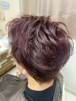 イワサ理容室&nbsp;ワインレッドカラーリング