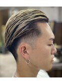 波巻き　ハイライト　マッシュパーマ　ウルフ