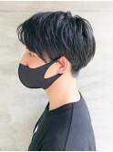 ツーブロック×刈り上げマッシュ◎黒髪好印象ナチュラル