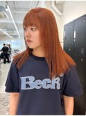 コーラルオレンジ/オレンジカラー/オレンジベージュ/髪質改善