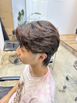 リット(lit.) MEN’S HAIR/ブルーブラック/フェザーパーマ/守谷