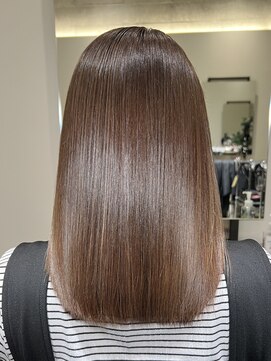 フリック 京都河原町店(FLICK) ★ココアグレージュ/髪質改善酸性ストレート/ミディアムレイヤー