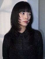 ドロップ(drop)&nbsp;ワイドバング　モードなレイヤーカット　顔周りシャギーカット