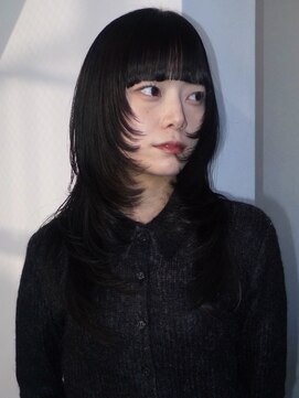 ドロップ(drop) ワイドバング　モードなレイヤーカット　顔周りシャギーカット