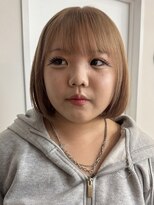 ユニバイリサ 天神大名店(uni by risa) ミルクティーベージュ ミニボブ 髪質改善トリートメント 艶髪