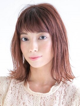 アース 藤沢店(HAIR&MAKE EARTH) クセ毛風外ハネセミディ