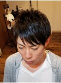 アシメバングミディショート