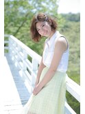 ラベンダーカラー大人かわいいボブ