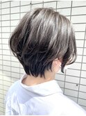 ショート/ショートボブ/ひし形/アッシュ