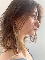 イヴォークトーキョーオーサカ(EVOKE TOKYO osaka) 大人かわいいニュアンス前髪×ゆるウェーブ巻き