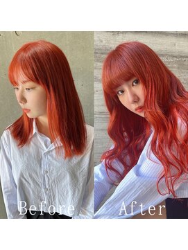 あるじゃんすー 心斎橋店 レッド#シールエクステ#大人ガーリ-#レイヤ-ロング#韓国#心斎橋