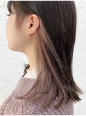 透け感春夏インナーカラー☆ラベンダーベージュくすみカラー