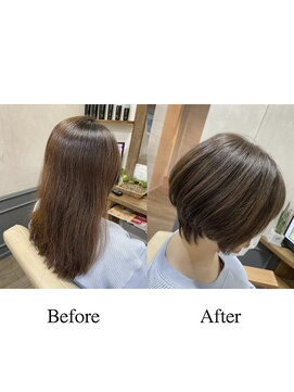 カミケン 清明店(kamiken.) 大人ナチュラルふんわり美髪ショートボブ【カミケン清明店】