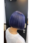 ブルーラベンダー/ダブルカラー/ケアブリーチ/韓国風スタイル