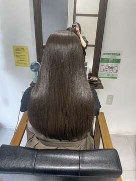 レアワンハナレ センター北美容院(lea/1 HANARE) マットグレージュ重めロング