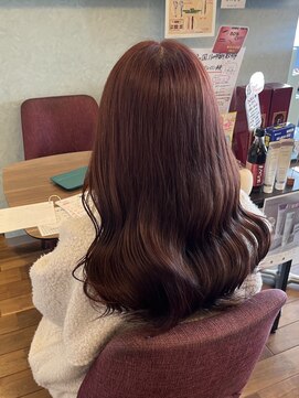 ヘアーラウンジルシェル(HAIR LOUNGE Le ciel) かわいいさ溢れる   ピンクブラウン