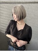アンブレラカラー/インナーカラー/ミニボブ/ホワイトベージュ