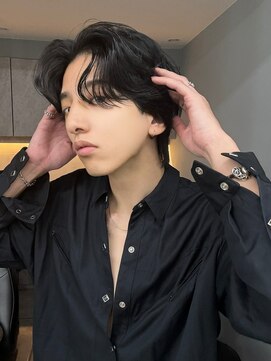 ノク(nok) カルマパーマ、センターパート_イメチェン美髪外ハネボブ