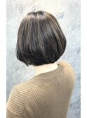 大人ボブ×ブラウンベージュ