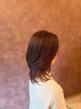 オンザベース(on the BASE) ミディアムレイヤー/オレンジブラウン/白髪ぼかしハイライト