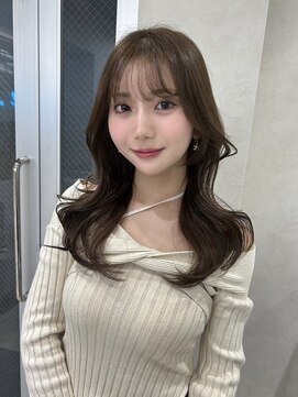 ロンド マーレ 天神大名店(Lond mare) ミディアムレイヤー/似合わせカット/ダークアッシュ/ベージュカ