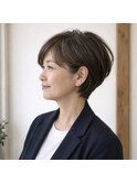 ミセス美フォルムレイヤーショートボブ　 30代 40代 50代 60代