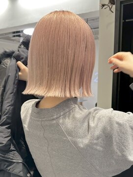ラック 表参道(LUCK) ピンクベージュ/似合わせカット/ピンクブラウン/ブリーチ/ボブ