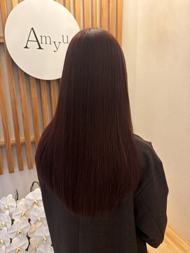 アミュー(Amyu) ブリーチなしワインレッド