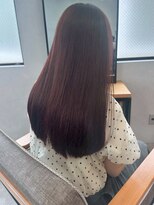 ミュラ(mulah)&nbsp;暖色カラーチェリーブラウン＊艶髪ストレートヘアロング/明大前