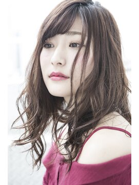 ミエル ヘア 新宿(miel hair) 外国人風 / アースカラー × ふわミディ