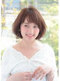 オン眉×大人可愛いひし型ふんわりボブ【chou-chou 北林夏実】