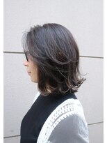 コジック ヘアアンドアイ(Cogic hair & eye)&nbsp;ナチュラル外はねボブパーマ☆ブルーブラック前下がりボブ