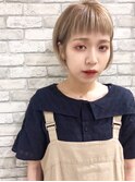 ショートカット!ショートボブ!ハイトーンベージュ!