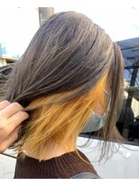 フラット 千葉(Flat.) インナーカラー×イエロー【千葉】