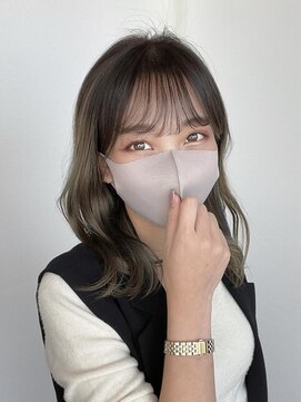 ヘアメイク ミチ 富田店(HAIRMAKE MICHI) 【MICHI 富田店 古作蓮】シースルーバング アッシュグレージュ