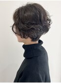 ハンサムショート×ニュアンスパーマ