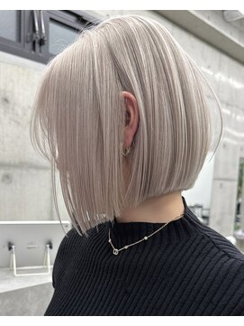 リノート バイ エゴル 名古屋(LINOET by ENGOL) 保存必須【海外風ハイトーンボブ】グレージュカラー