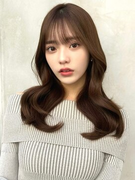 ミラリー トウキョウ(Mirareee Tokyo) 20代30代40代◎前髪パーマグレーベージュレイヤーロング黒髪