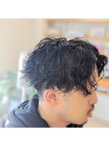 センターパートのツイスパ