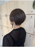 小顔補正立体カット×ナチュラル丸みショート30代40代50代